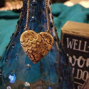 Feathered heart necklace